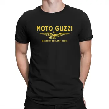 Férfi pólók Moto Guzzi. Mandello del Lario. 1921 Leisure Cotton Tee Shirt rövid ujjú motorkerékpár Racing póló kerek gallér