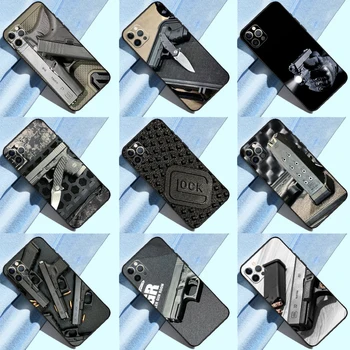 Glock kézifegyver telefontok iPhone 14 13 12 Mini 11 Pro Max SE 2020 6 7 8 Plus X XS Max XR fedőhéjhoz