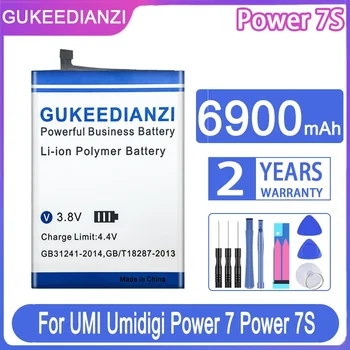 GUKEEDIANZI csere akkumulátor Teljesítmény 7S 6900mAh UMI Umidigi Power 7 Power7 Power7S Bateria