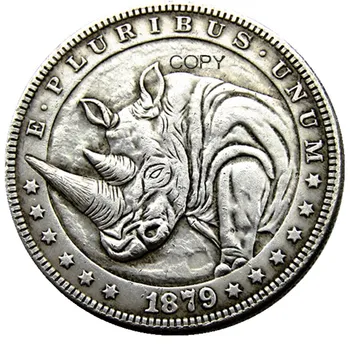 HB(85)US Hobo 1879 Morgan dollár ezüstözött másolat érmék
