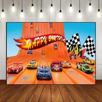 Hot Car háttér Egyéni születésnapi háttér játék Babaváró dekorációs verseny Fotó rajzfilm fotózás hátterek Szabadság