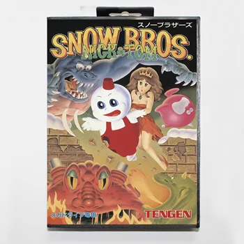 Hot Sale Snowbros játékkártya kiskereskedelmi dobozzal 16bit MD kosár Sega Mega Drive/Genesis rendszerhez