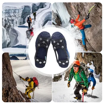Ice Cleats - Jégmegfogók cipőkhöz és csizmákhoz - Csúszásgátló cipőmarkolatok | Hószalagok 8 rozsdamentes