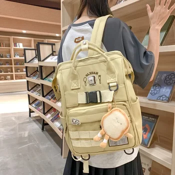 Japán Preppy stílusú iskolai hátizsák főiskolai hallgatóknak Tini lányok Diákok Nagy kapacitású vízálló iskolatáska Aranyos hátizsák