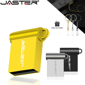 JASTER Metal USB flash meghajtó 128GB ezüst Memory Stick 64GB kreatív ajándék Pendrive 32GB Free Logo USB Stick 16GB MiNi U lemez 8GB