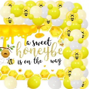 JOLLYBOOM-Bee téma parti dekoráció, édes méh babaváró partira, esküvőre és menyasszonyra, keresztelő parti dekoráció