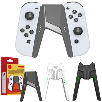 játékvezérlő töltő dokkoló markolat Nintendo Switch/Switch konzolhoz OLED Joy-con fogantyú V-alakú töltővezérlő Töltőállvány