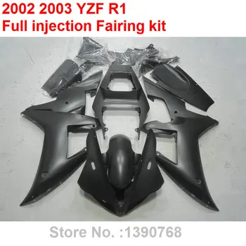 Karosszériakészlet Yamaha fröccsöntőforma burkolatokhoz YZF R1 02 03 matt fekete motorkerékpár burkolat készlet YZFR1 2002 2003 BC12