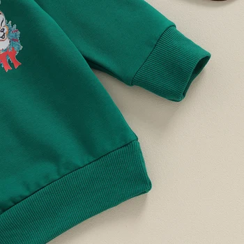 Kisgyermek kislány karácsonyi pulóver ruhák 0-4 éves hosszú ujjú pulóver ing pulóver felsők