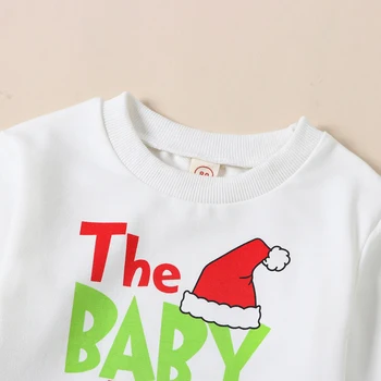 Kisgyermek Kislány karácsonyi ruha A baba, aki ellopta a karácsonyi pulóvert Kiszélesedő nadrág 2db téli ruha