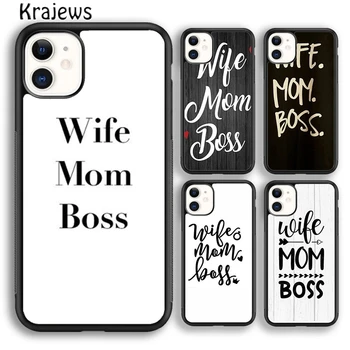 Krajews feleség Mamma Boss telefontok tok iPhone 15-höz SE2020 14 6 7 8 plus XS XR 11 12 mini 13 pro max coque Fundas