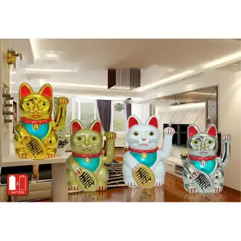 Kreatív Aranyos Kezet rázni Szerencsés macska szerencse Kézműves figurák Miniatűrök Gazdagság hullámzó macska Hotel dekoráció Új üzletnyitó ajándék