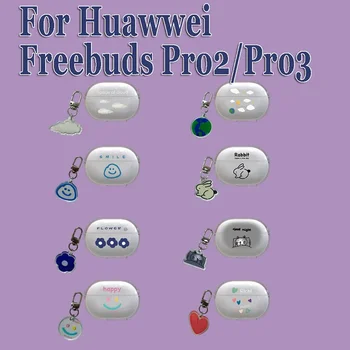 Kreatív rajzfilmborító Huawei Freebuds Pro 2+ tokhoz Puha védőburkolat Freebuds Pro fülhallgatóhoz 3 Funda töltődoboz átlátszó TPU táska