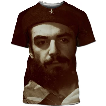 Kubai forradalmi vezető Che Guevara 3D nyomtatásos póló világhíresség Free Fighter pólók utcai ruházat túlméretezett póló férfiak