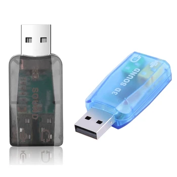 Külső USB hangkártya 5.1 csatornás 3D-Audio adapter 3,5 mm-es headset mikrofon csere PC-khez asztali notebook dropship