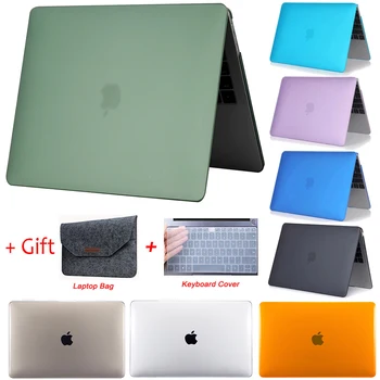 Laptop tok Apple Macbook Mac Air Pro Retina új Touch Bar 13.3 12 13 15 16 hüvelykes kemény laptop tok 13.3 táska héj + ajándék