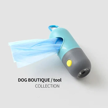 Lebomló kutyakakitáska-adagoló, LED könnyű hulladékzsák-tartó, adagolók kakizsák-készlet, kutyák szemete, háziállatok Tiszta kiegészítők