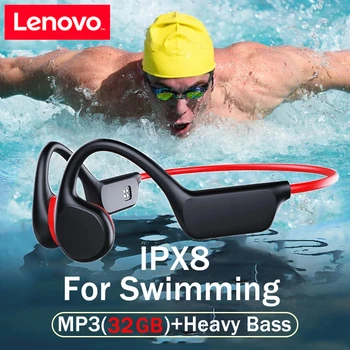 Lenovo Bone Conduction Bluetooth headset izzadságálló, vízálló IPX8 headset úszáshoz kültéri sportoláshoz 32GB Bass fejhallgató