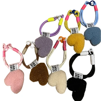 Love Heart Lanyard kulcstartók Kulcstartó gyűrűk Telefon szíj Háló Landyard táskák Fonott csíkok Kulcskábel Függő nadrág kiegészítők