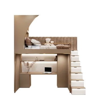 Luxus egyszemélyes ágy egyszerű multifunkciós fa szoba ágy gyerekágy beltéri játékszoba