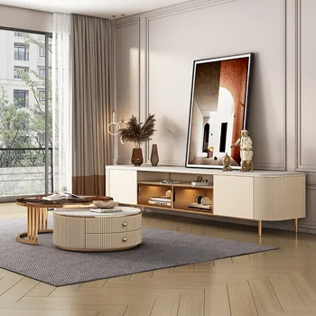Luxus pala TV szekrény dohányzóasztal kombináció modern minimalista kreatív nappali csúcskategóriás tároló pince