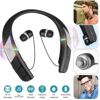 LZ-6 vezeték nélküli fülhallgató Bluetooth 5.0 nyakpántos fejhallgató fülhallgató hangszóróval Fejhallgató vízálló sport headset mikrofonnal