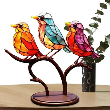 Madár asztali dísz Lakberendezés Kis madarak szobrok Színes, modern stílusú asztali Madár dekoráció irodákhoz Szekrények hálószoba