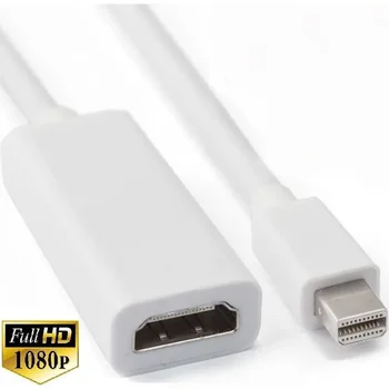 Mini Displayport HDMI-kompatibilis kábel 4k 1080P TV-projektor DP 1.4 Display Port Converter Apple Macbook Air Pro készülékhez Fehér