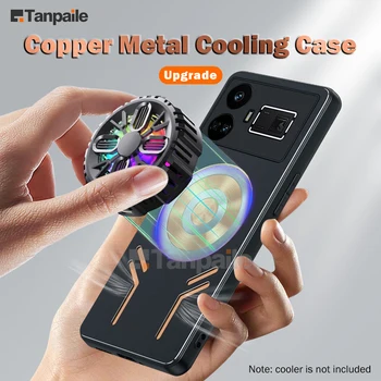  mágneses hűtésű telefontok Realme GT 5 Neo5 ütésálló réz hőelvezető fém hátlaphoz