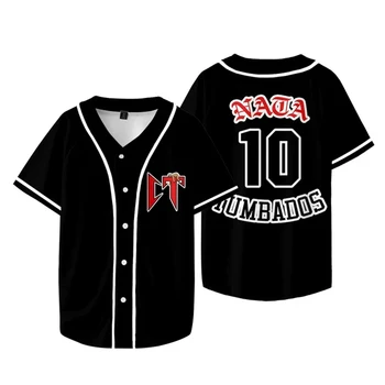 Natanael Cano Corridos Tumbados Merch NO.10 Graphic Baseball mez ing V-nyakú rövid ujjú póló Női Férfi divat ruhák