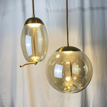 Nordic BROKIS csomó függőlámpák Luminaria üveg csillogó függő lámpa nappalihoz hálószoba étkezés lámpatest felfüggesztett lámpák