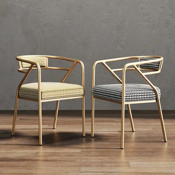 Nordic Light Luxus étkezőszék Otthoni Kozmetikai szék Vas háttámlás szék Modern minimalista