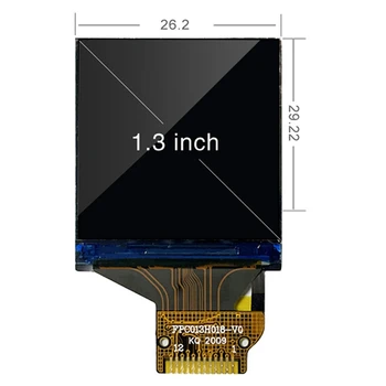  nukleáris sugárzásérzékelő LCD képernyő 240X240 kapacitív 1,3 hüvelykes tesztkijelző Nukleáris sugárzás tesztelő színes képernyő fekete