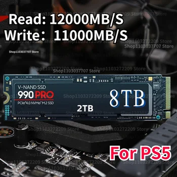 NVMe 990 PRO hordozható SSD Eredeti nagy sebességű 8 TB-os 4 TB-os M.2 SSD 2 TB-os 1 TB-os merevlemez HDD merevlemez Belső laptop asztali PS5