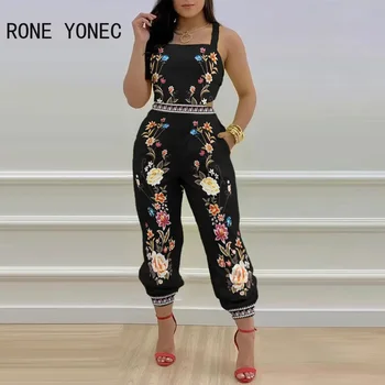 Női öltözékes jumpsuit 2023 virágmintás Crisscross kötött részlet hát nélküli jumpsuit