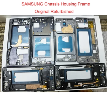 OEM eredeti felújított középső keret keret keret Samsung Galaxy S10 / S10 Plus csereházhoz LCD előlap alkatrészek