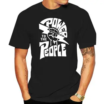 Power To The People póló minőség szitanyomott különböző méretű férfi póló