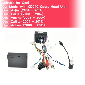 Quadlock kábelköteg CANBUS adapter dekóder RCA 16 tűs quad lock csatlakozó autós kábel Opel Astra Corsa Antara Vectra
