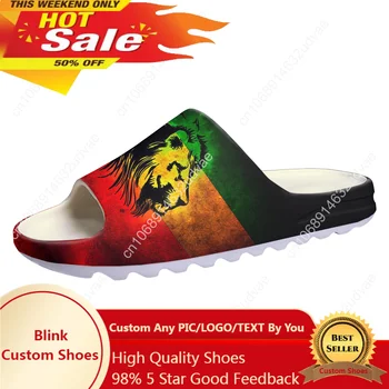 Reggae Rastafarian Rasta Rastafari Lion Of Judah puha talpú sllipers férfi női tinédzser szandál Custom Step On Water cipő