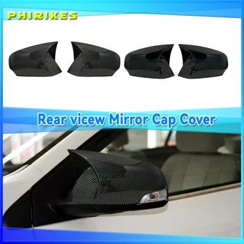Renault Fluance için 2 részes ABS műanyag denevér Wing Mirror huzatok Caps Visszapillantó tükör tok Cover Gloss Black Car kiegészítők