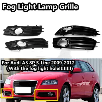 RM-CAR króm/fényes első lökhárító alsó ködlámpa grillrács Audi A3 8P-hez S-Line 2009-2012 8P0807682 8P0807681 hűtőrács