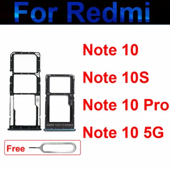  Sim kártyatálca Xiaomi Redmi Note 10 4G 5G Note 10S Note 10Pro 5G SIM kártya adapter kártyaolvasó Slot tartó tartozékok alkatrészei