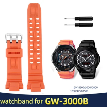 Szilikon karszalag CASIO repüléshez G-Shock sorozat GW-3000B GW-3500B / 2000 gyanta szilikon szíj karkötő Karkötő Ajándék eszközök