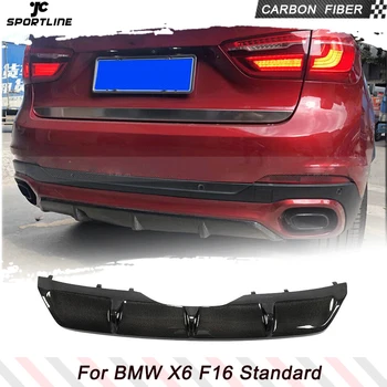 szénszálas autó hátsó lökhárító ajak diffúzor spoiler BMW X6 F16 Standard 2015 2016 2017 2018 hátsó diffúzor karosszéria készlet elosztó