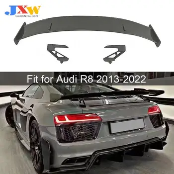  szénszálas FRP hátsó ajak spoiler csomagtartó szárnyak tartóval az Audi R8 2013-2022 hátsó csomagtartó spoiler teljesítményéhez