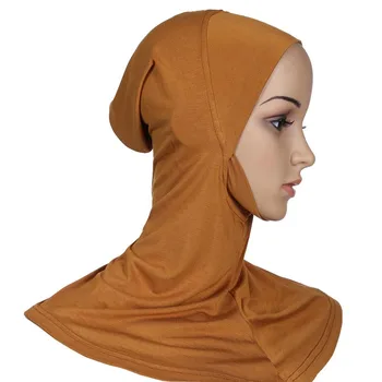 Teljes borítójú nők Muszlim hidzsáb csont motorháztető belső kalap alsókendő turbán kemosapka nindzsa nyak női rugalmas Jersey fejfedő csomagolás