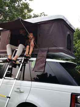 Teljesen automata kültéri autó tetőtéri sátor két fő részére önvezető túra terepjáró tetőtéri sátor