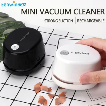 Tenwin asztali mini porszívó Hordozható kézi tisztítógép Irodai USB töltő vezeték nélküli billentyűzet porszívó