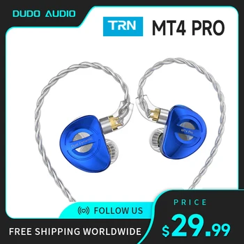 TRN MT4 PRO 2DD fülbe helyezhető fülhallgató Nagy teljesítményű, kettős dinamikus HiFi futási zajszűrő headset TRN hivatalos áruház