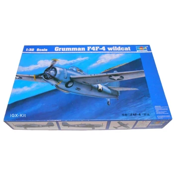 trombitás 02223 1: 32 US F4F-4 Wildcat vadászrepülőgép repülőgép katonai összeszerelés műanyag játék kézműves modell építőkészlet